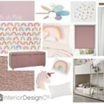 Rainbow and Unicorn Bedroom Design Board