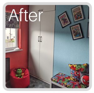 Online Interior Design bedroom - Marvel Avengers Superhero Bedroom After