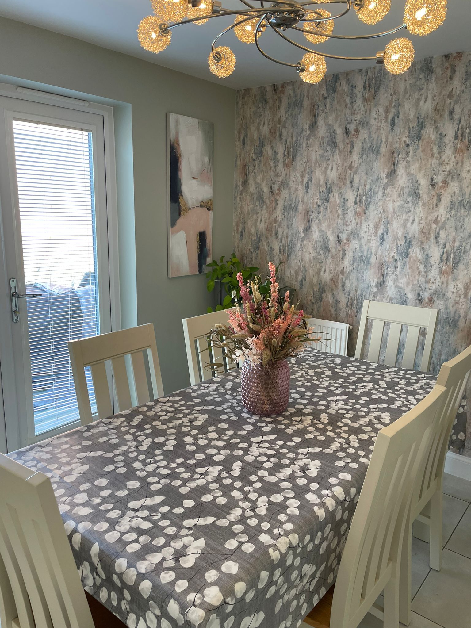 STYLISH GREEN & PINK KITCHEN/DINING SPACE - The Mini Interior Design Company